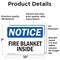 Signmission Fire Blanket Inside OSHA Notice Sign, Vinyl Decal, 10in W x 7in L, 2PK OS-2PACK-NS-D-710-L-12552 - alternate 3